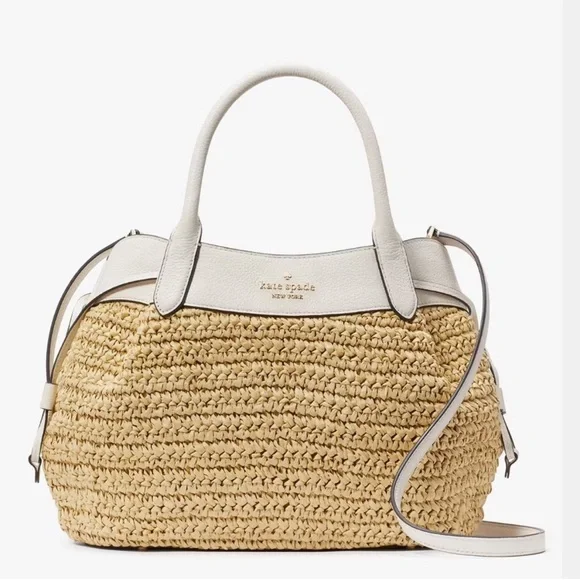 kate spade Bags Kate Spade Dumpling Straw Large Satchel Bag